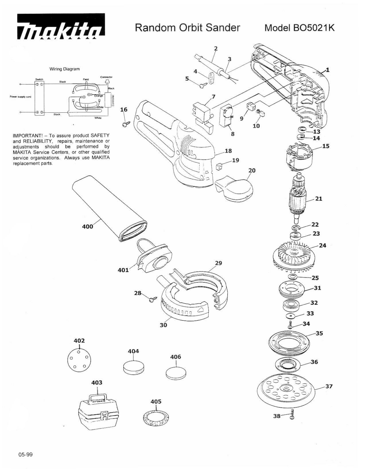 Makita BO5021K User Manual