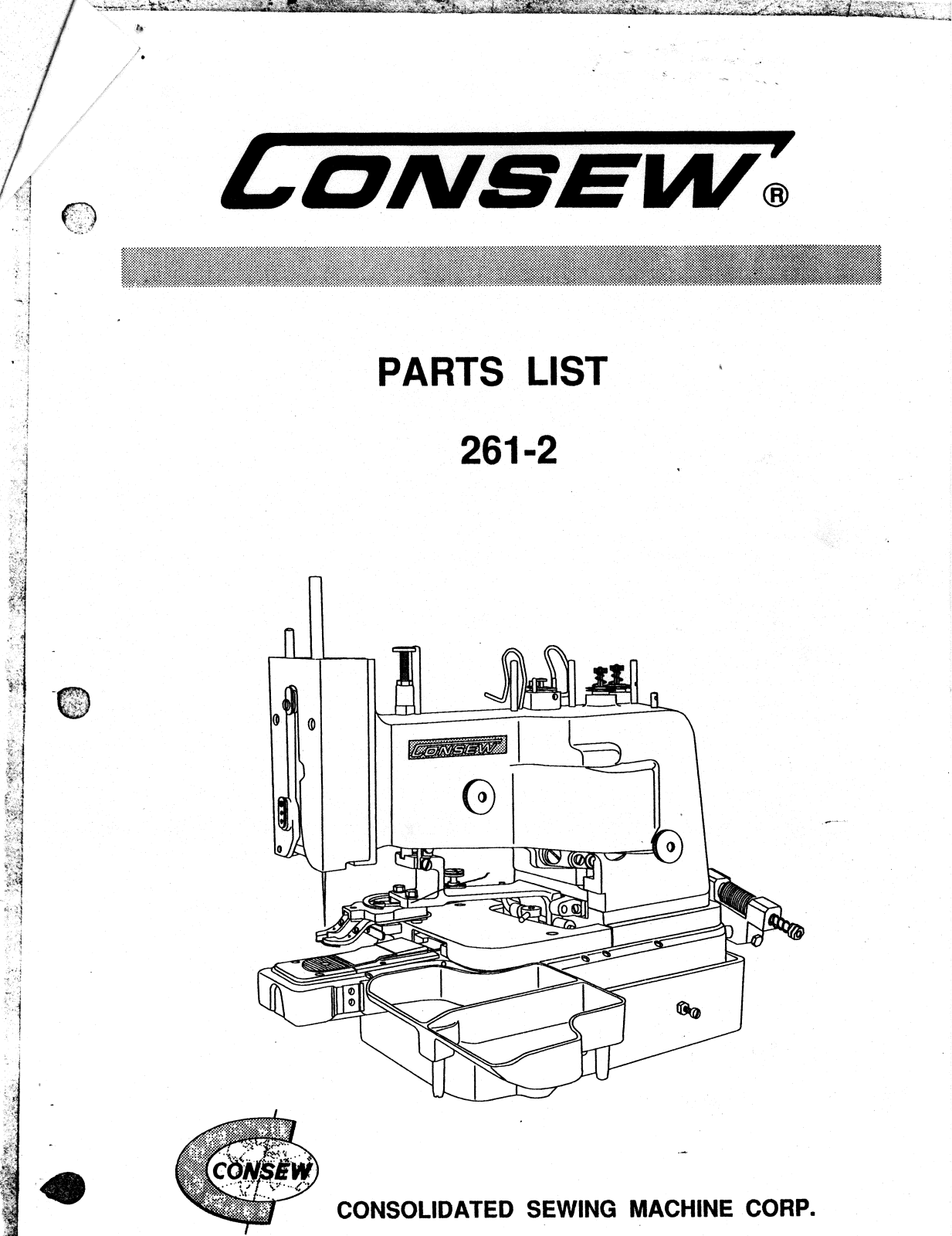 CONSEW 261-2 Parts List