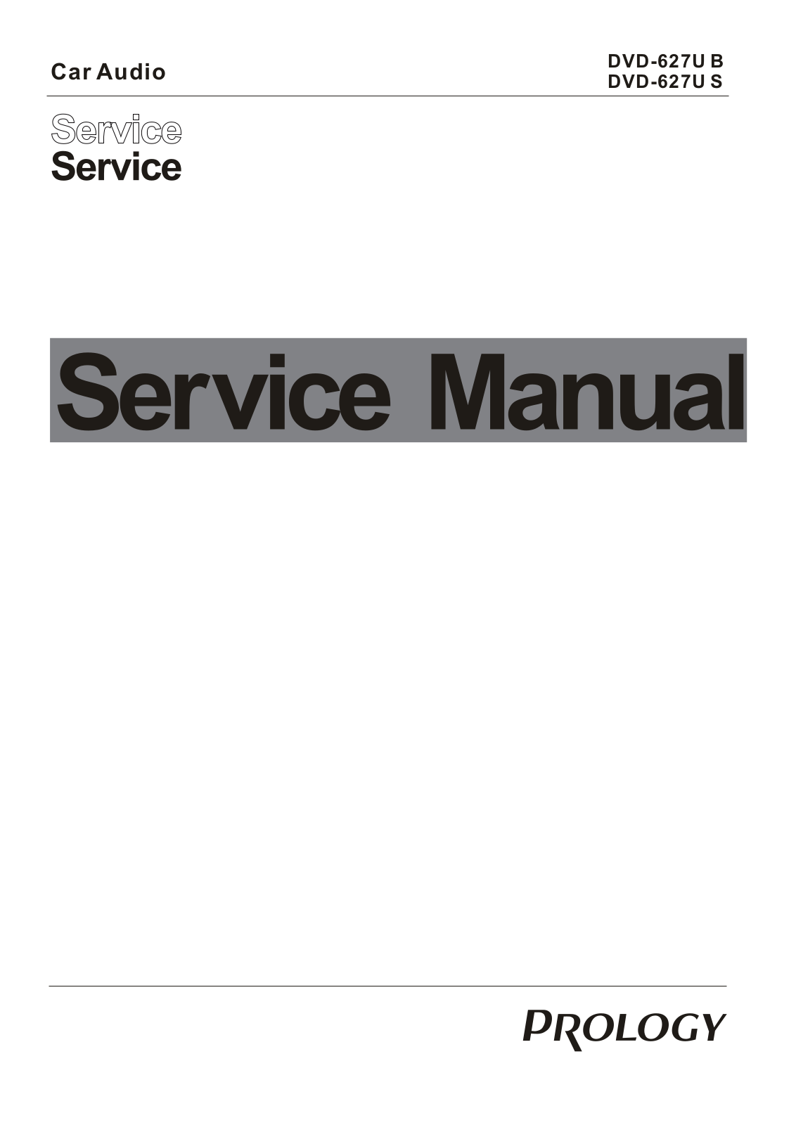 Prology DVD-627-U Service manual