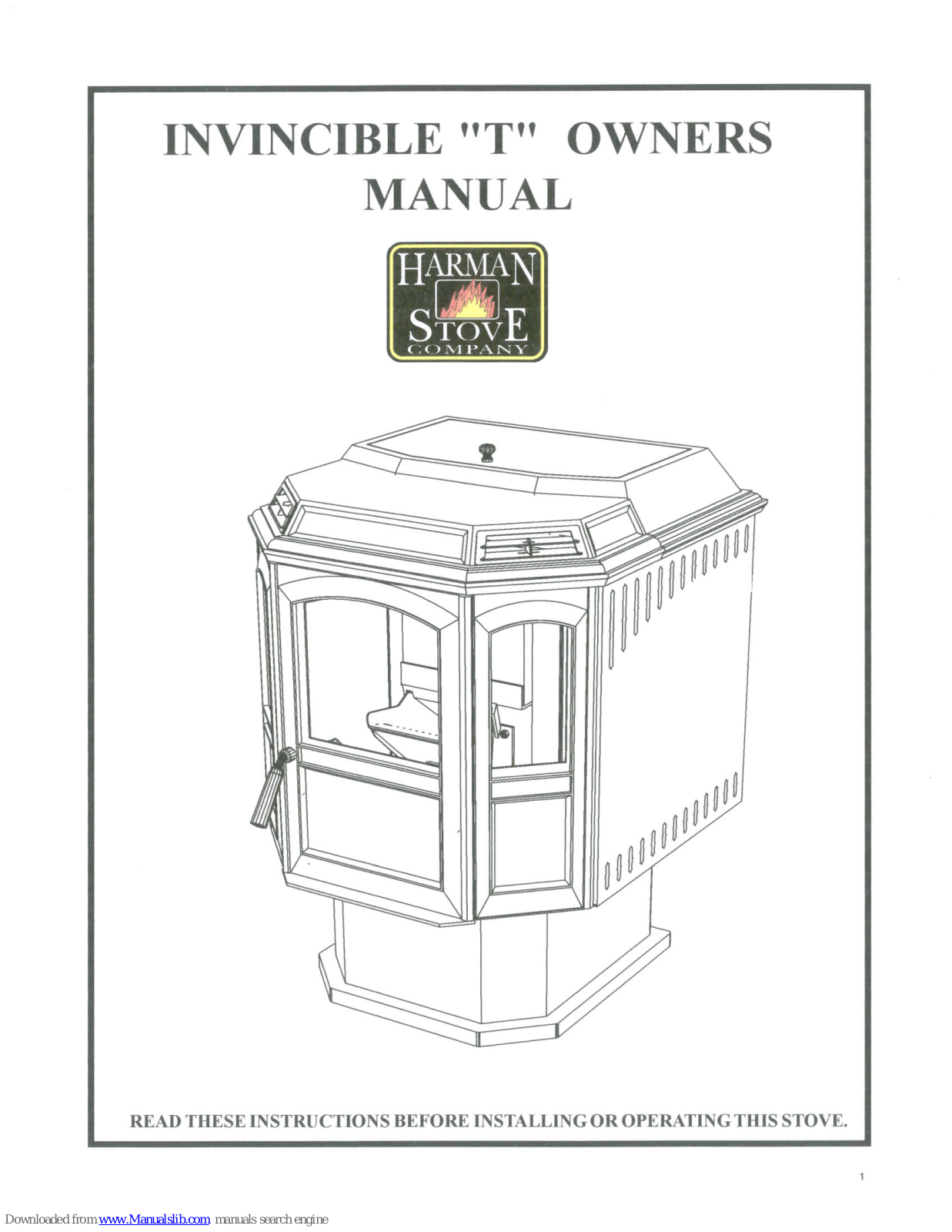 Harman Stove Company Invincible T Owner's Manual