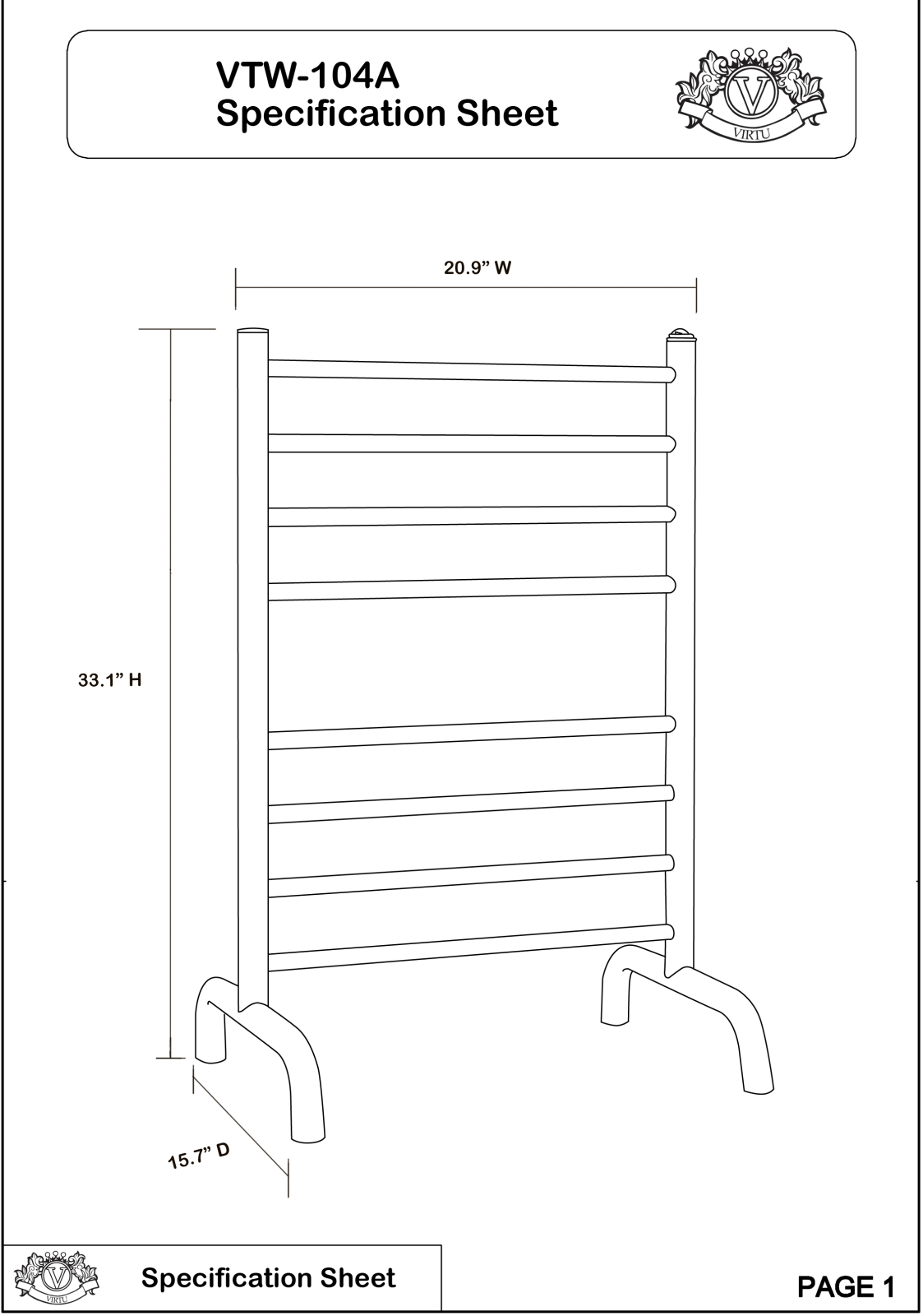 Virtu USA VTU1415 Specification - ManualMachine.com