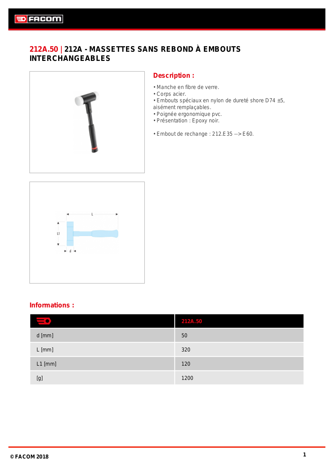 Facom 212A.50 Specification - ManualMachine.com