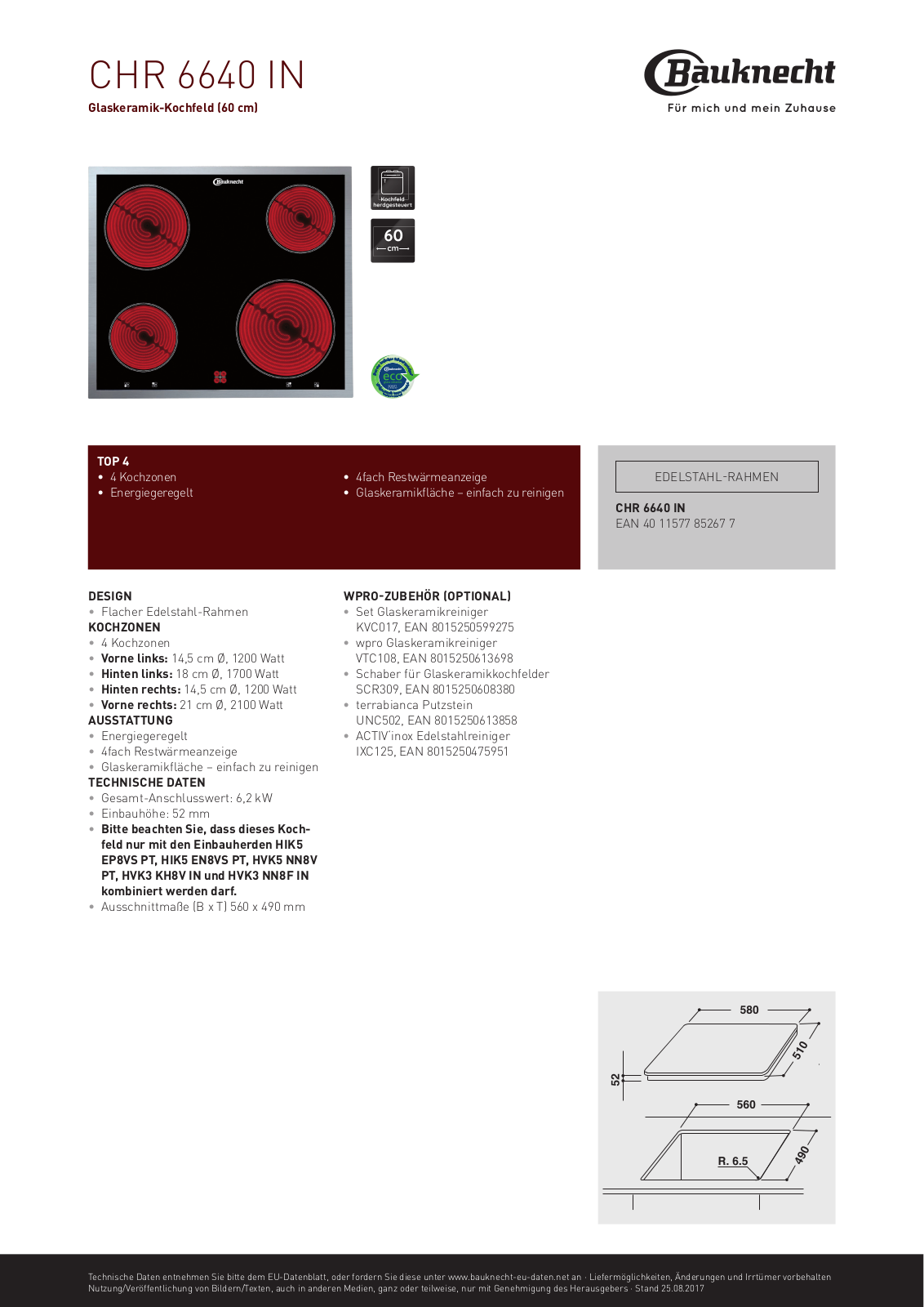 Bauknecht CHR 6640 IN User Manual