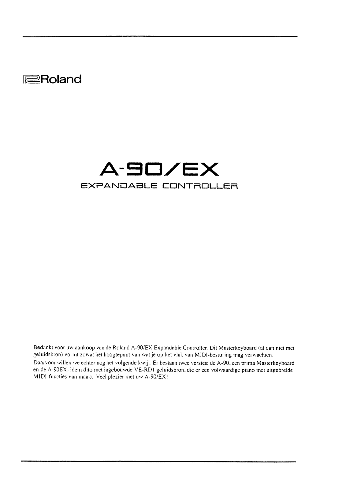 Roland A-90 User Manual