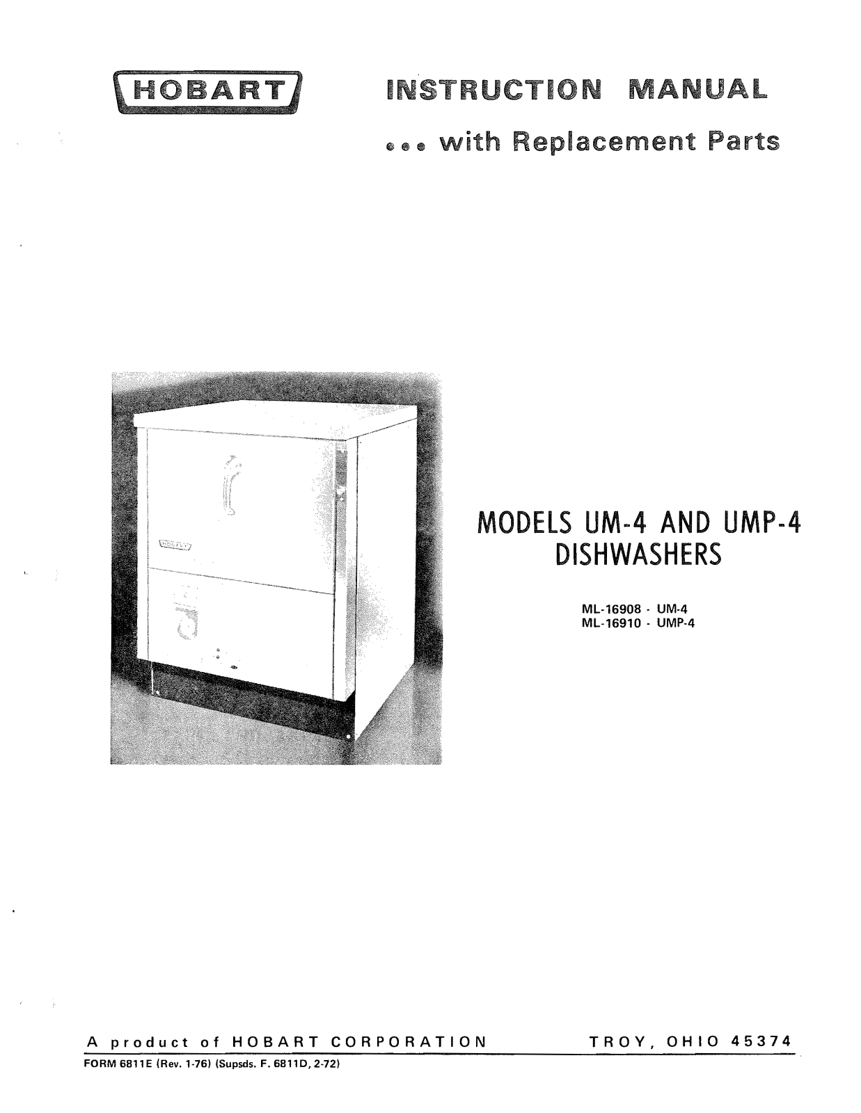 Hobart UMP-4 Installation Manual