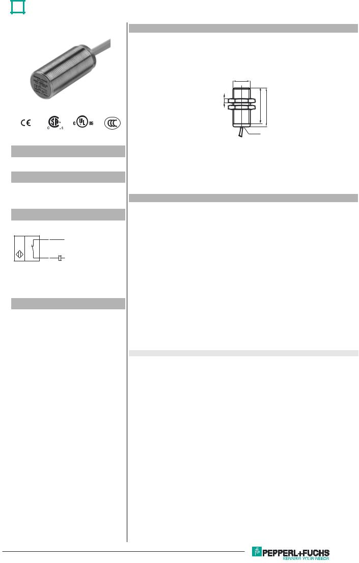 Pepperl Fuchs NCB5-18GM40-Z1 Data Sheet