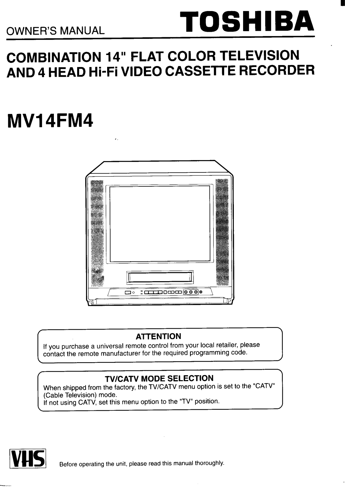 Toshiba MV14FM4 User Manual