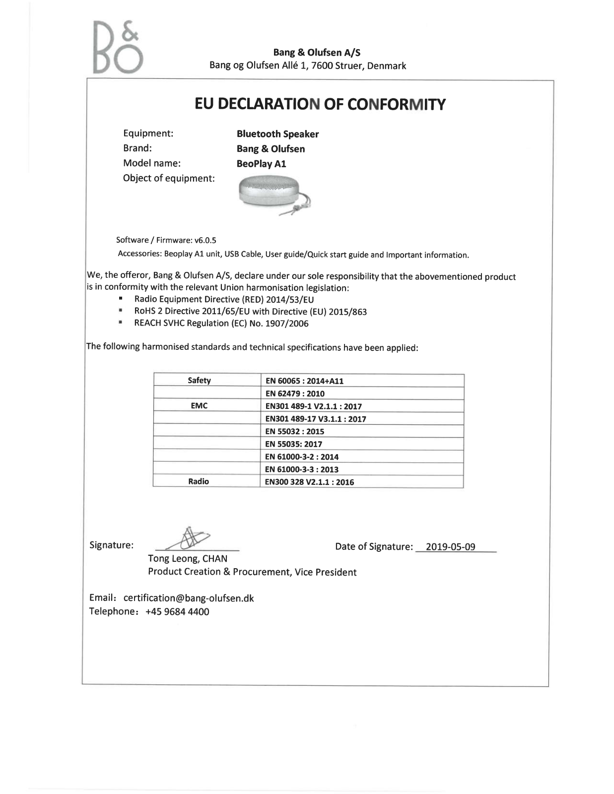 Bang & Olufsen Beoplay A1 User Manual