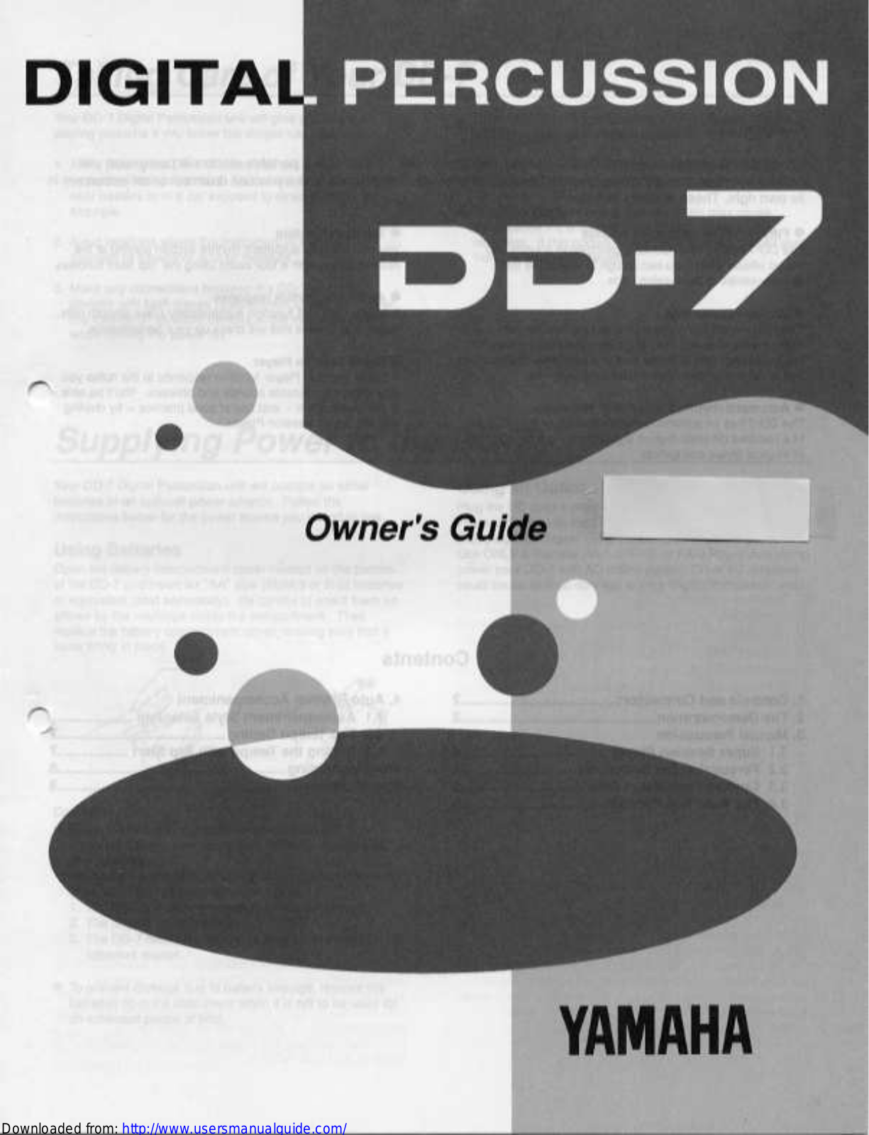 Yamaha Audio DD-7 User Manual
