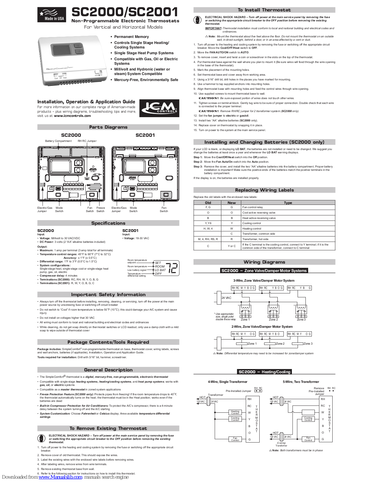 ICM Controls SC2000 Installation, Operation & Application Manual