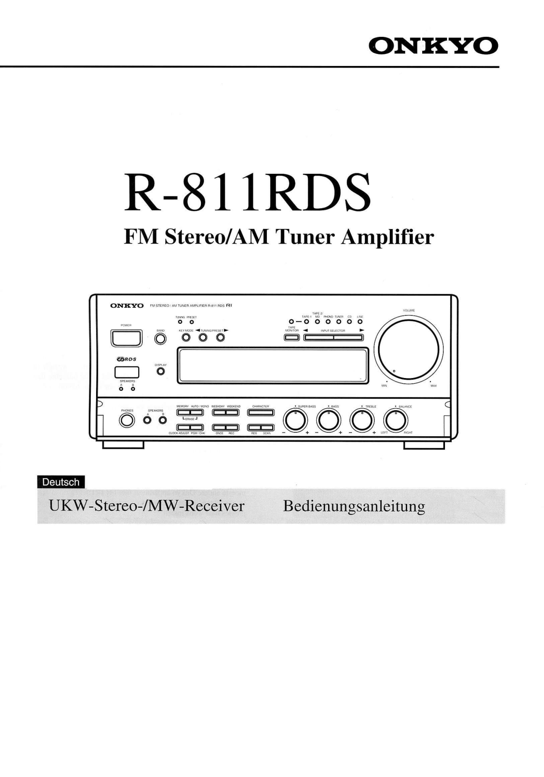 Onkyo R-811RDS User Manual