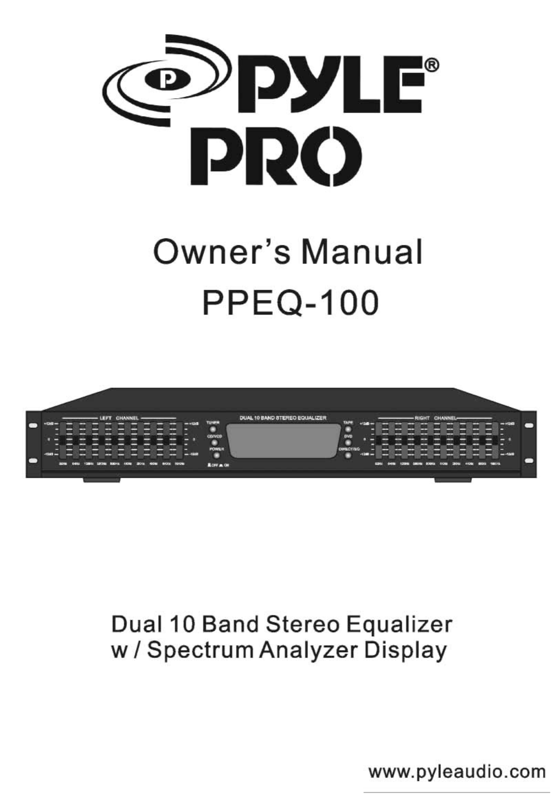 PYLE Audio PPEQ-100 User Manual - ManualMachine.com