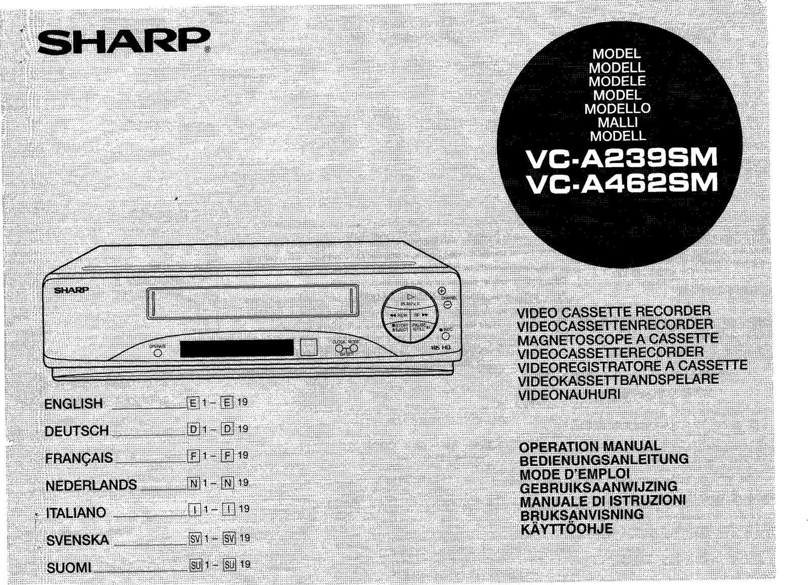 Sharp VC-A239SM, VC-A462SM Manual