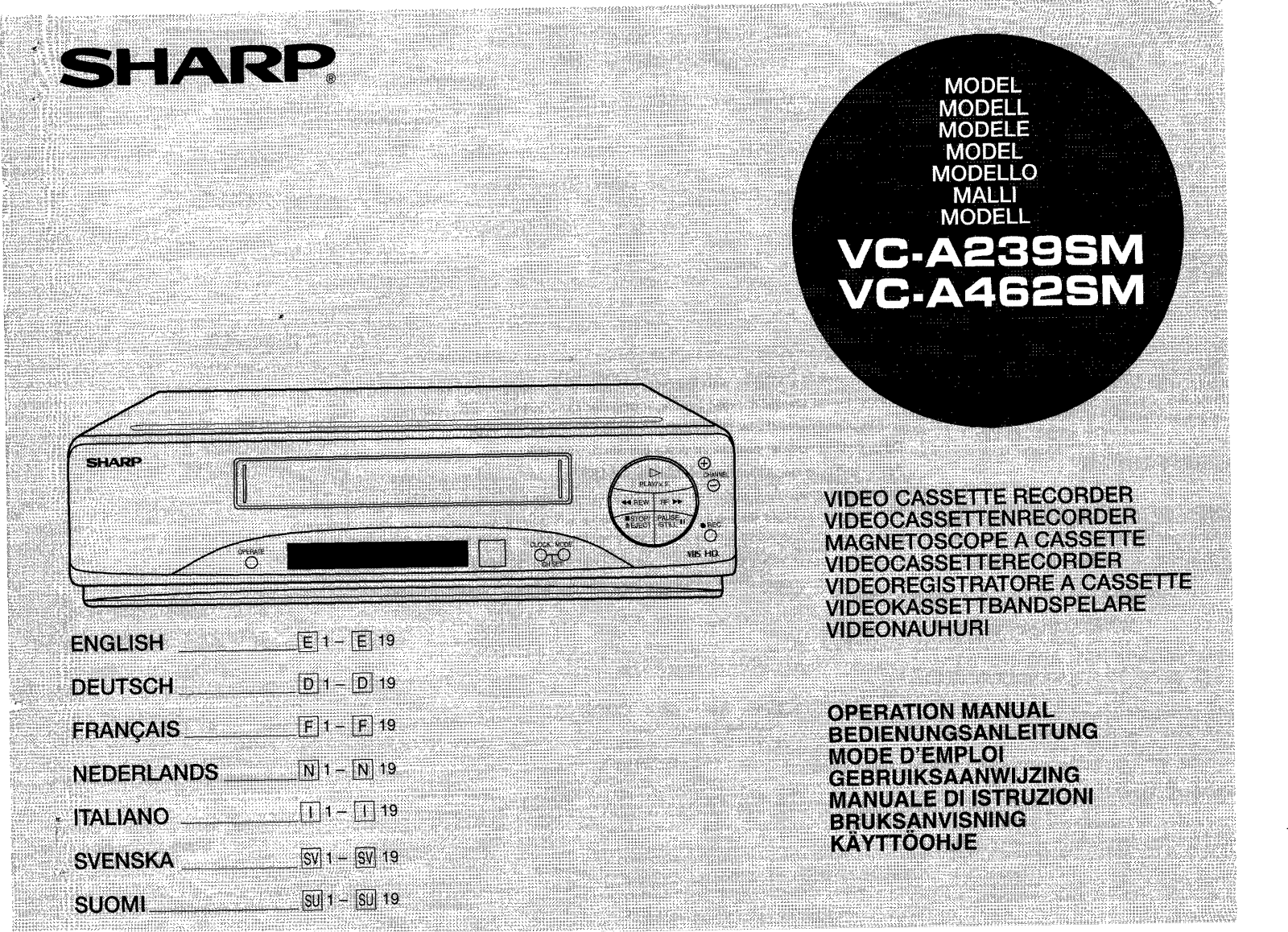 Sharp VC-A239SM, VC-A462SM User Manual