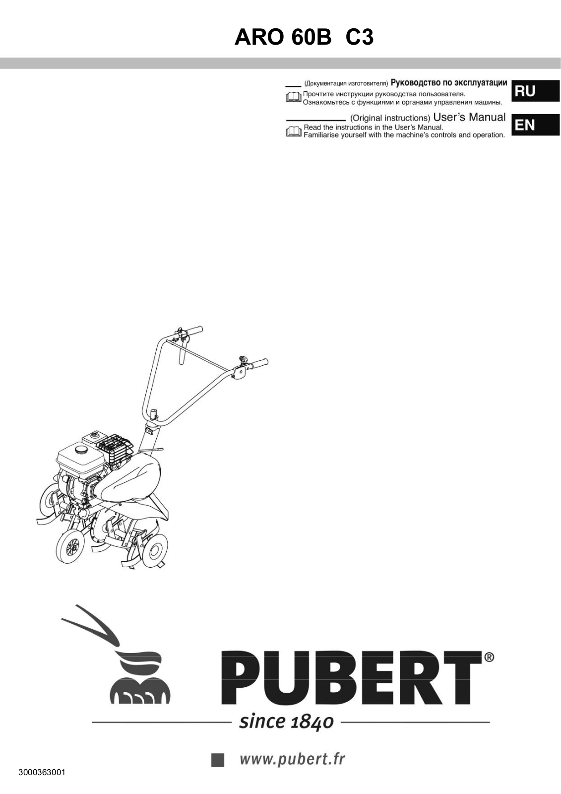 Pubert ARO 60 BC3 User manual