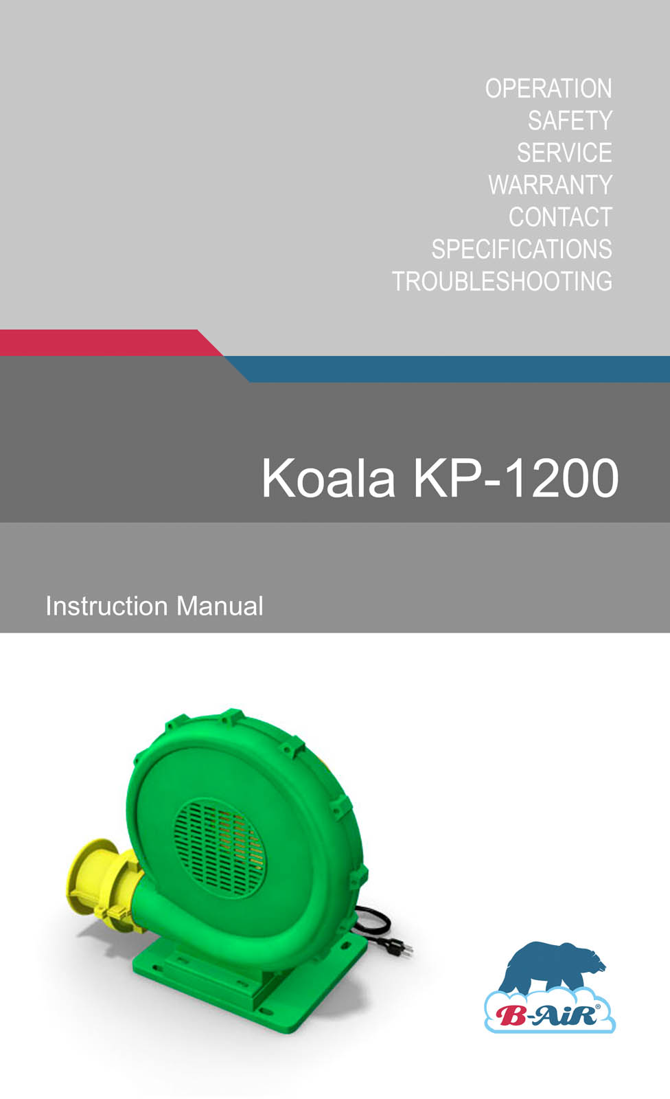 B-air KP-1200 User Manual