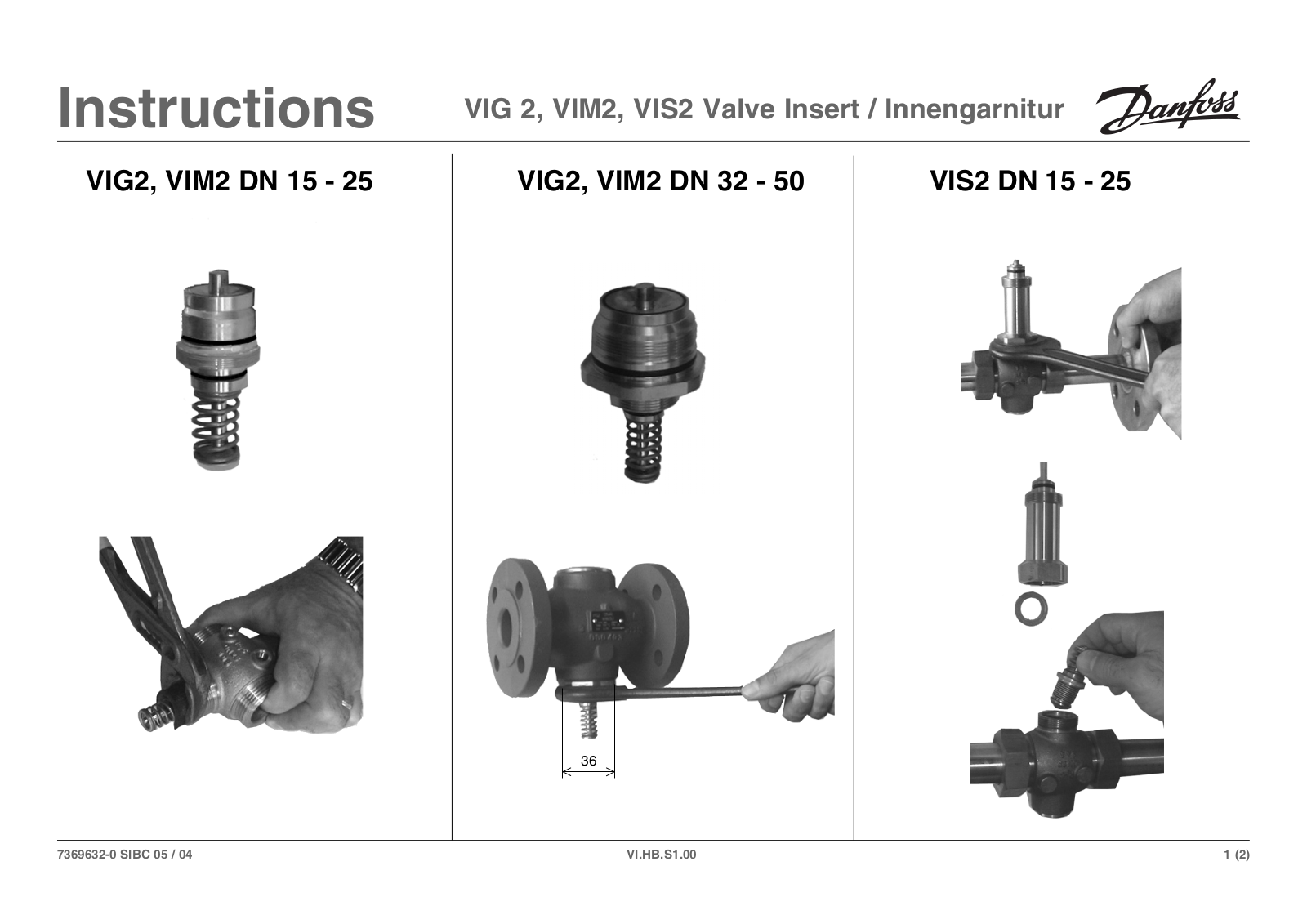 Danfoss VIG 2, VIM2, VIS2 Installation guide