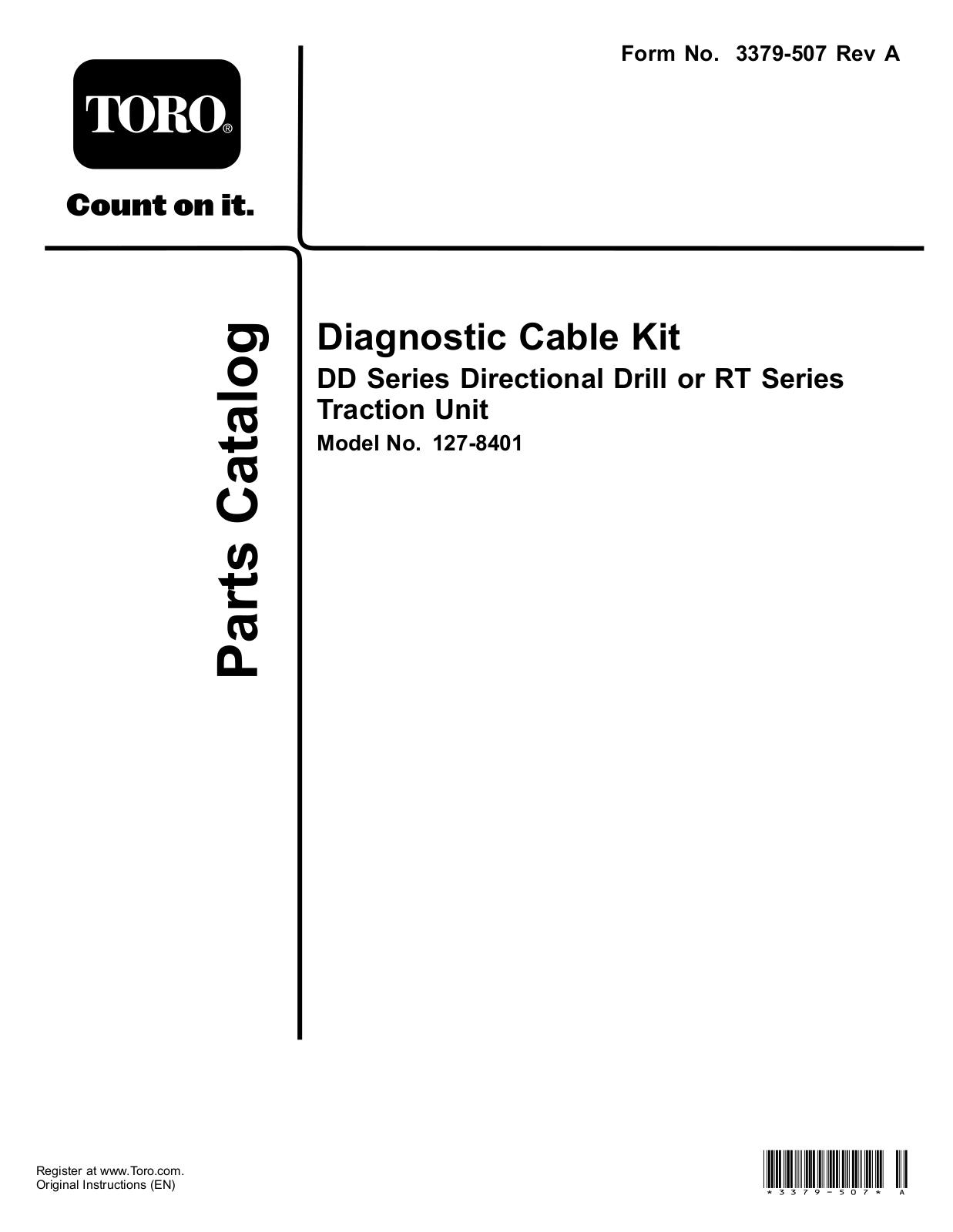 Toro 127-8401 Parts Catalogue