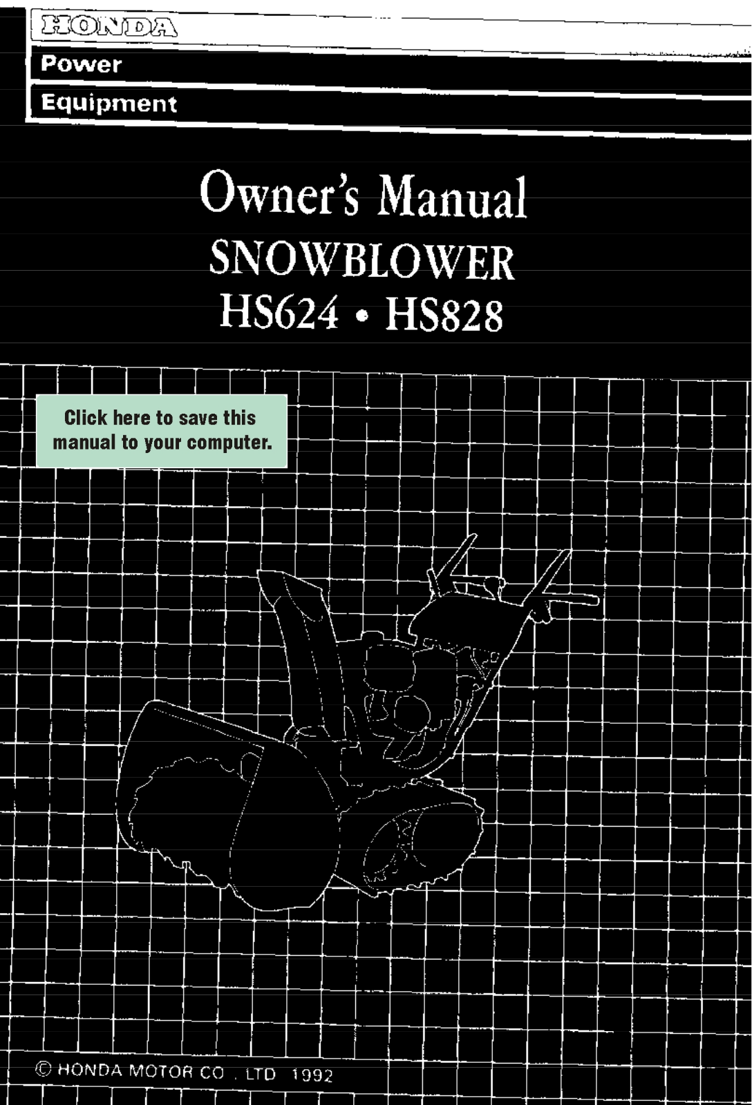 Honda HS828 Owner's Manual - ManualMachine.com
