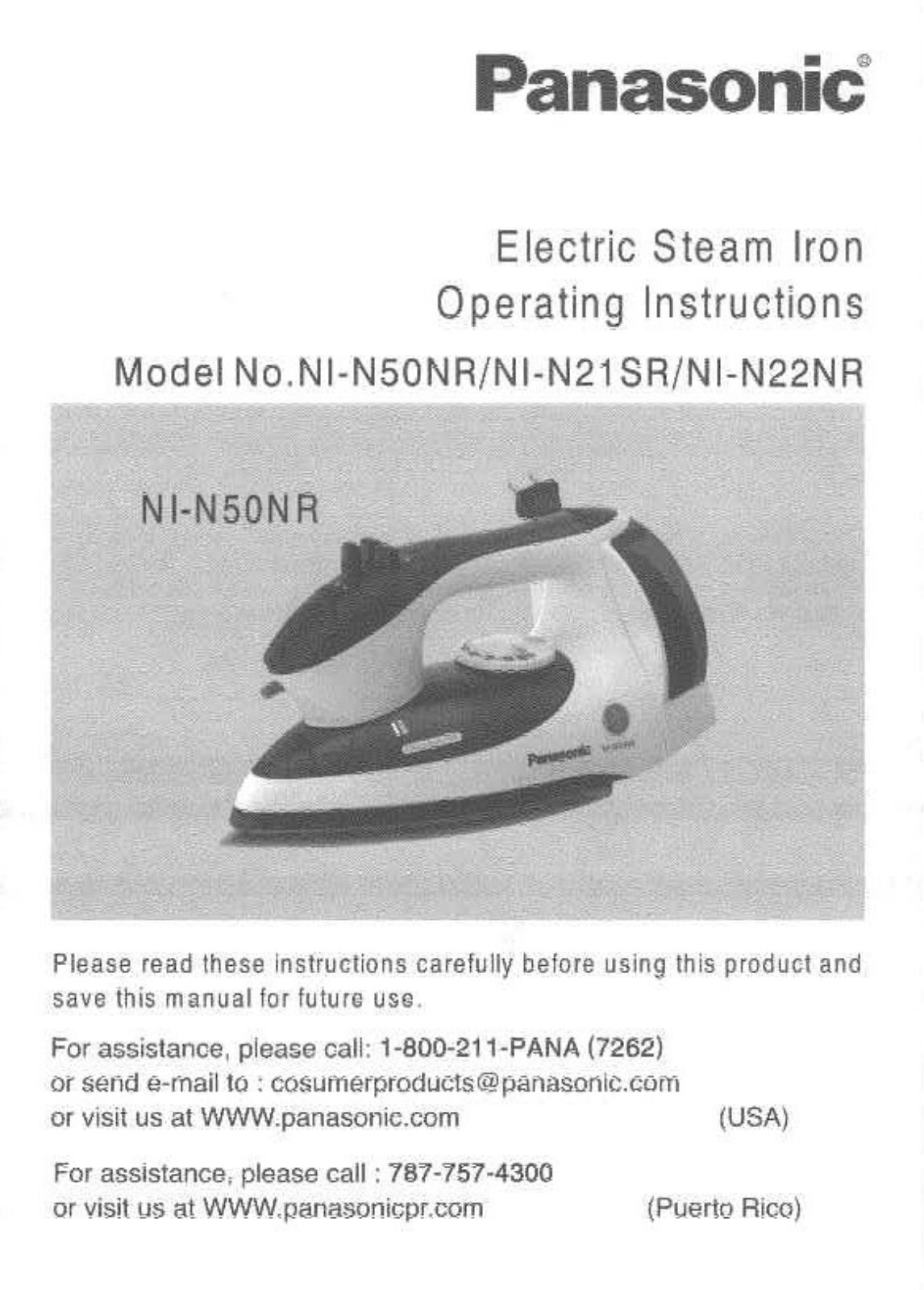 Panasonic NI-N22NR, NI-N21SR User Manual