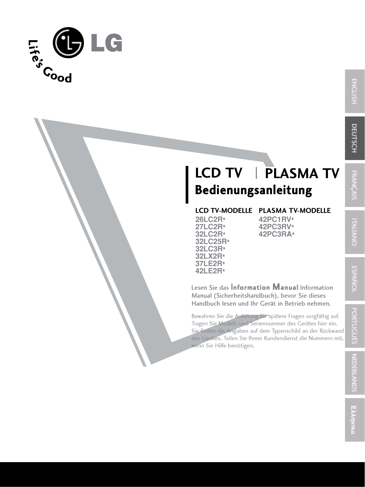 LG 32LC2RA User Guide