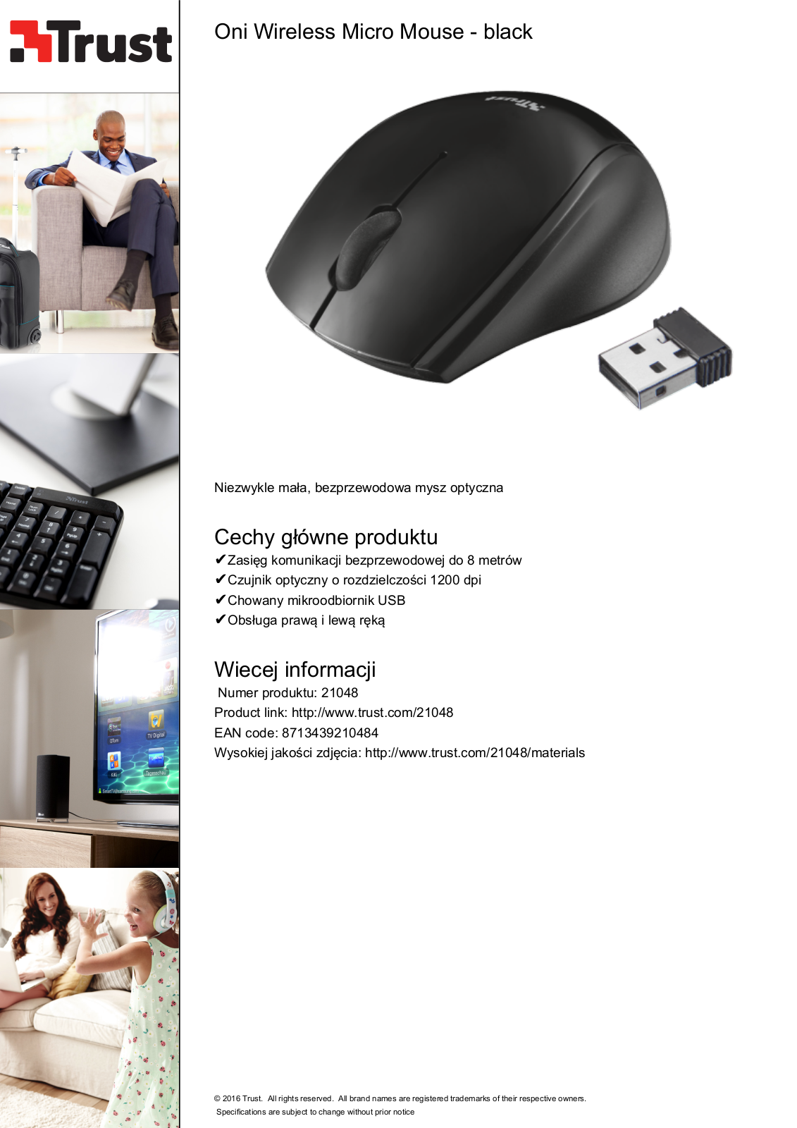 Trust Oni Wireless Micro Mouse User Manual