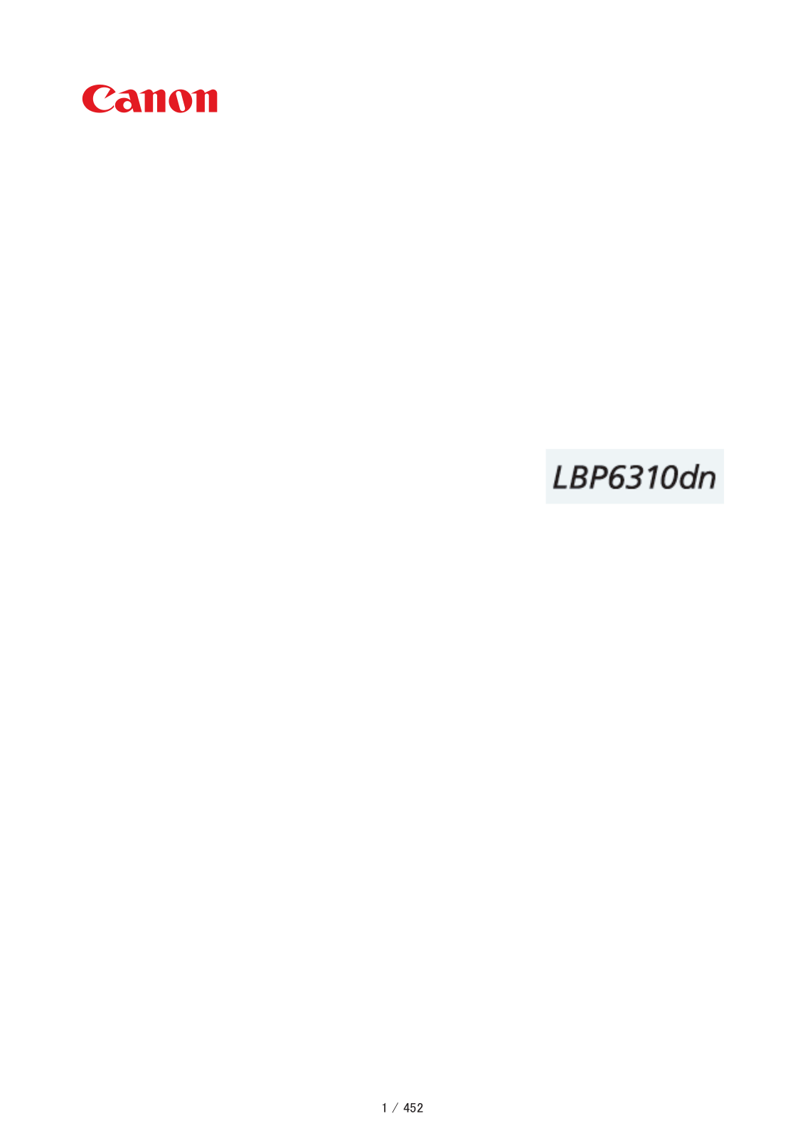 Canon LBP6310dn User Guide