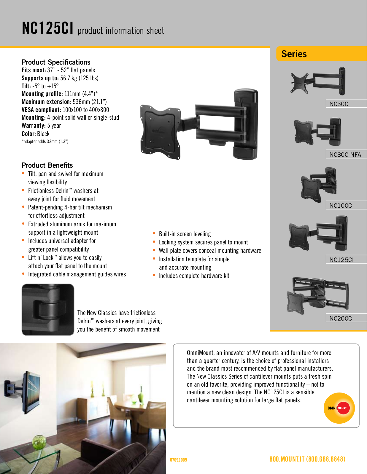 Omnimount NC125CI User Manual