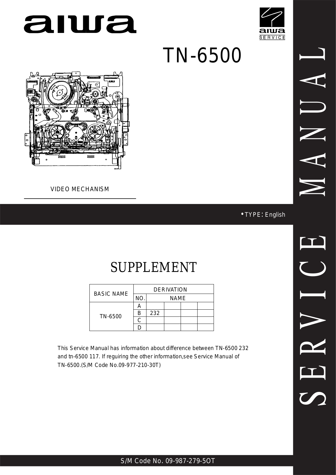 Aiwa TN-6500 Service Manual