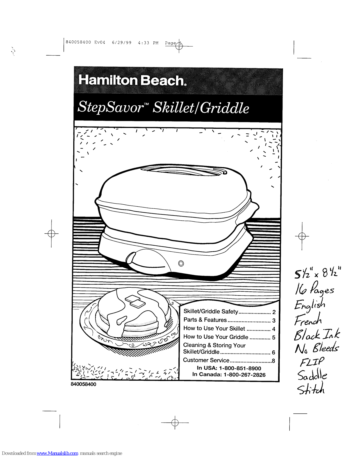 Hamilton Beach 38500, 38501 Owner's Manual