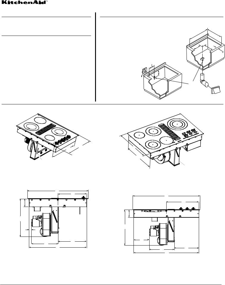 KITCHENAID KECD807XBL, KECD807XSS, KECD867XBL, KECD867XSS Dimension Guide