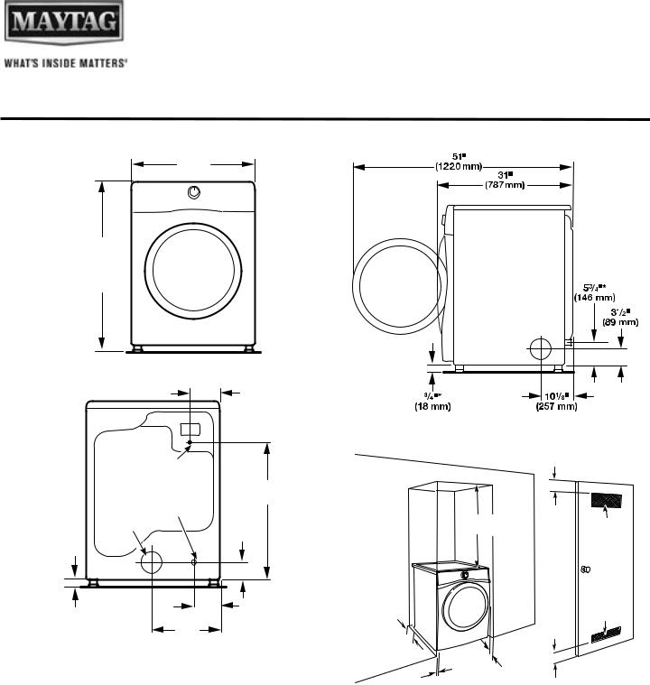 Maytag MED3100DW Specification Sheet