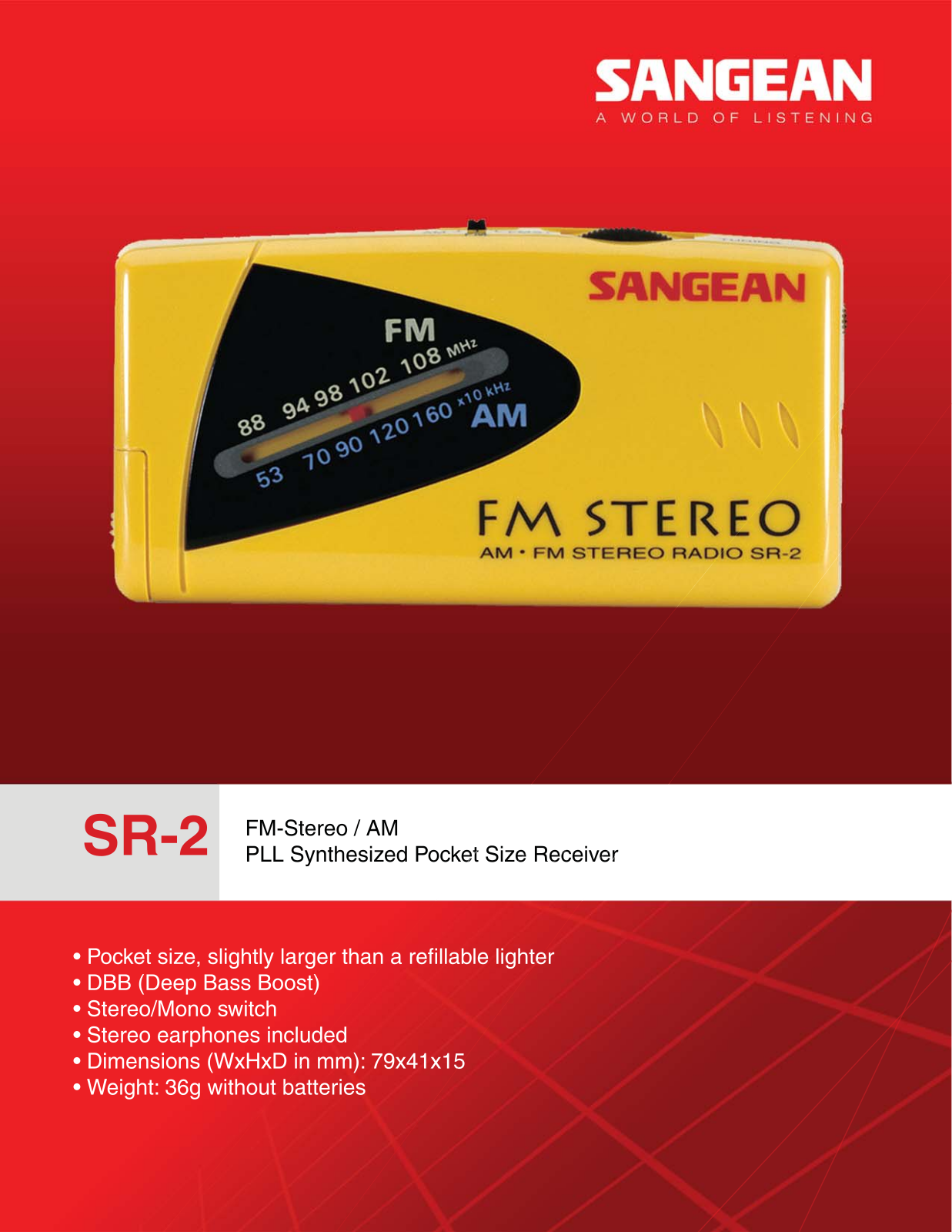 Sangean Electronics SR-2 User Manual