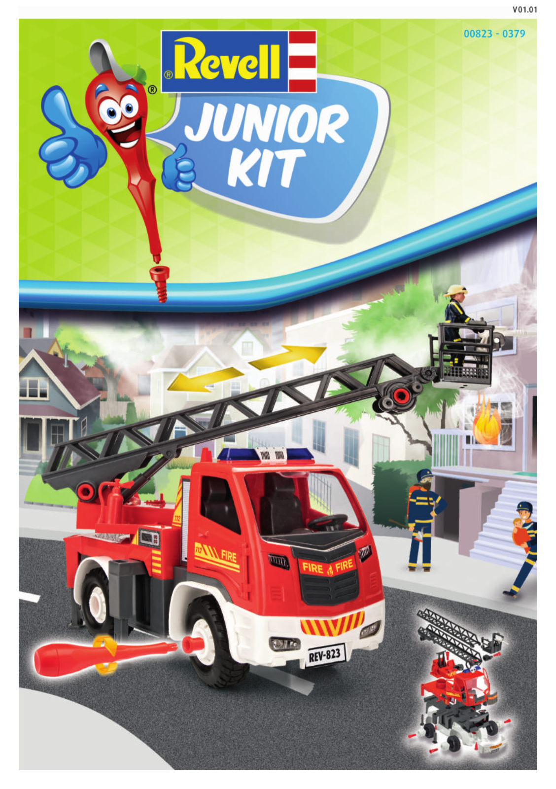 Revell Junior Kit Fire brigade ladder wagon with figure Service Manual