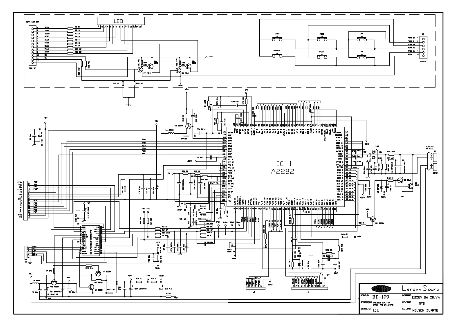 Lenoxx BD-109 Schematic