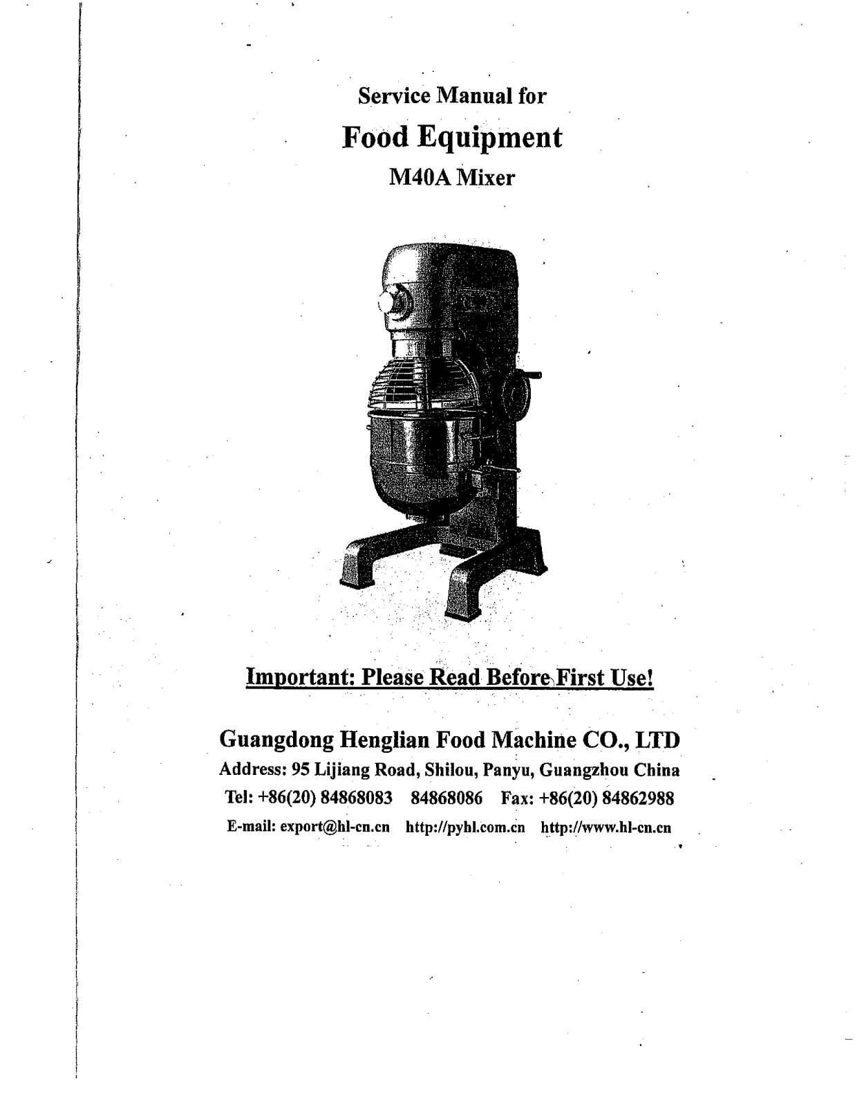 Linkrich M40A Operators Manual - ManualMachine.com
