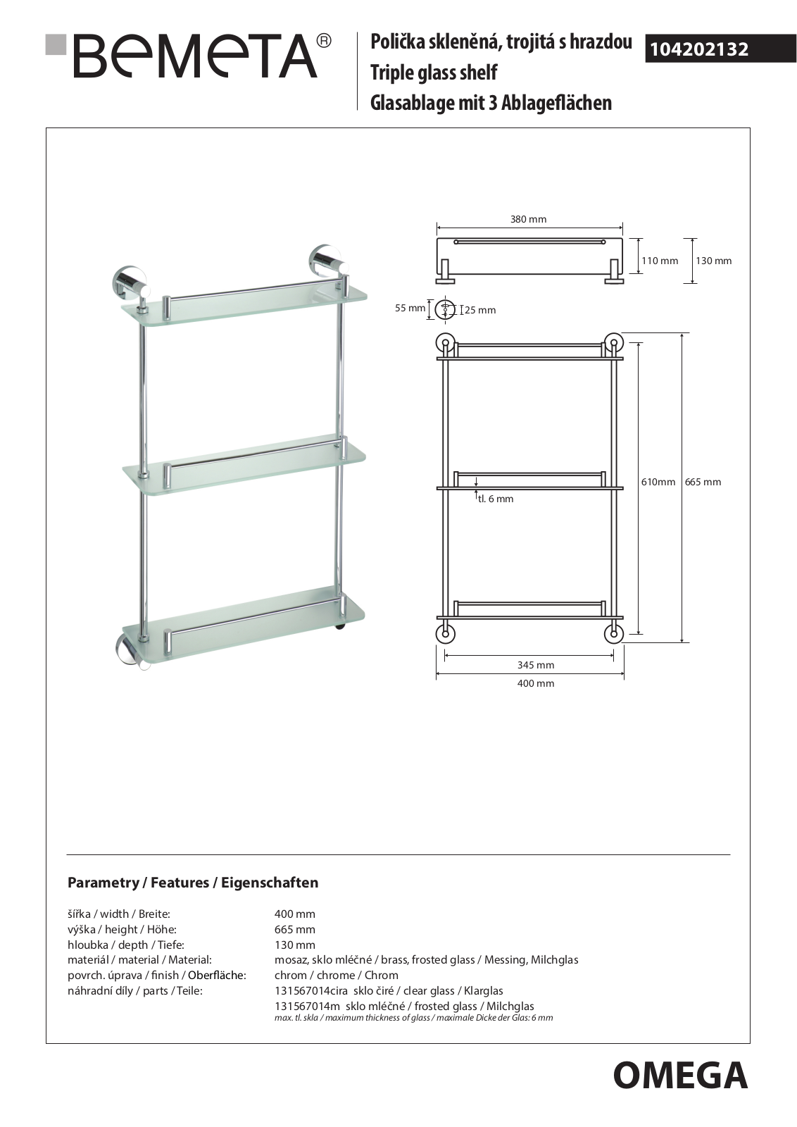 Bemeta Omega 104202132 User guide