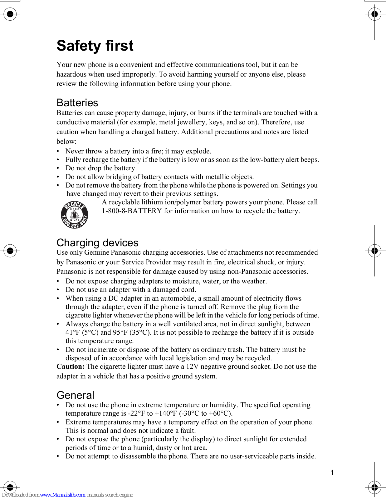 Panasonic Vodafone VS3 User Manual