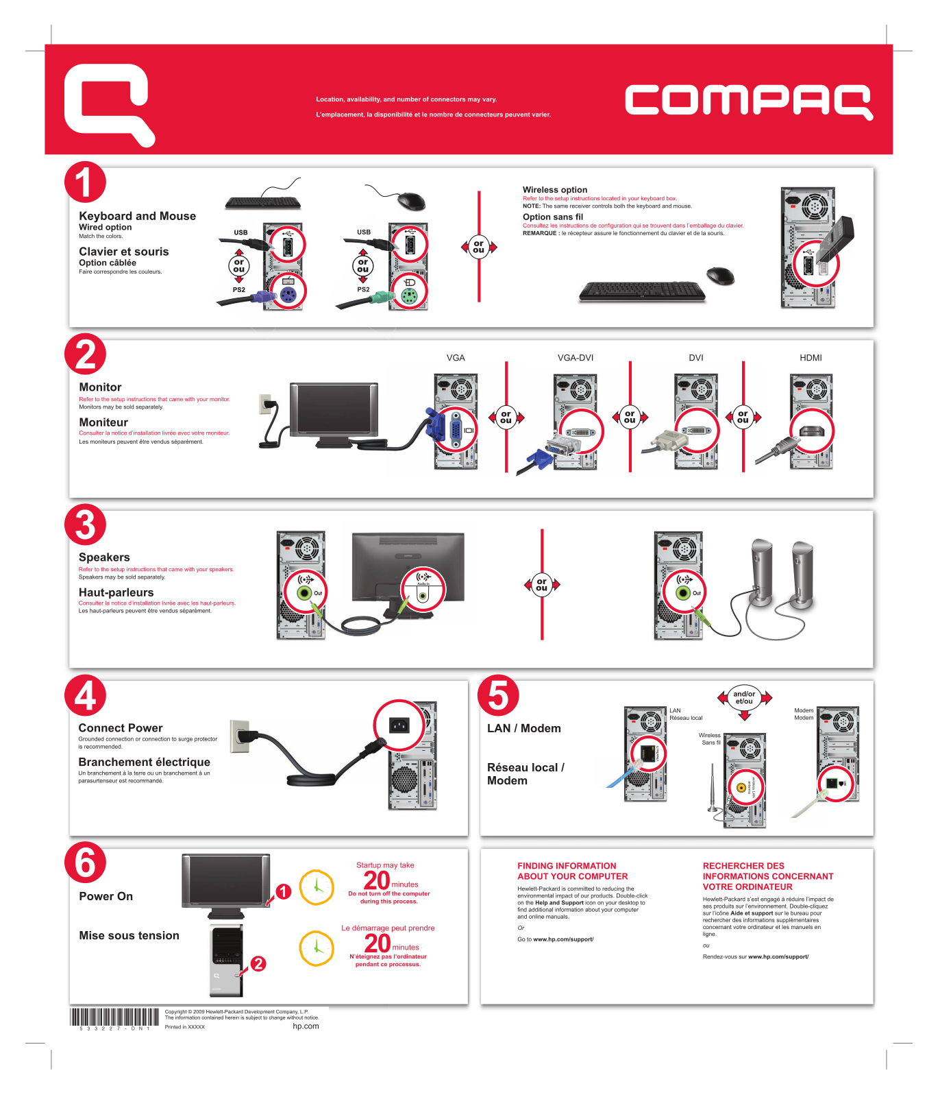 HP Compaq Presario SR5807C, Compaq Presario SR5816F Setup Poster