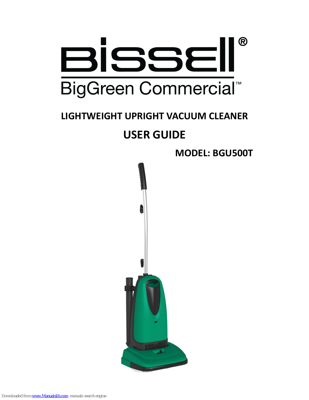 Bissell BGU500T User Manual