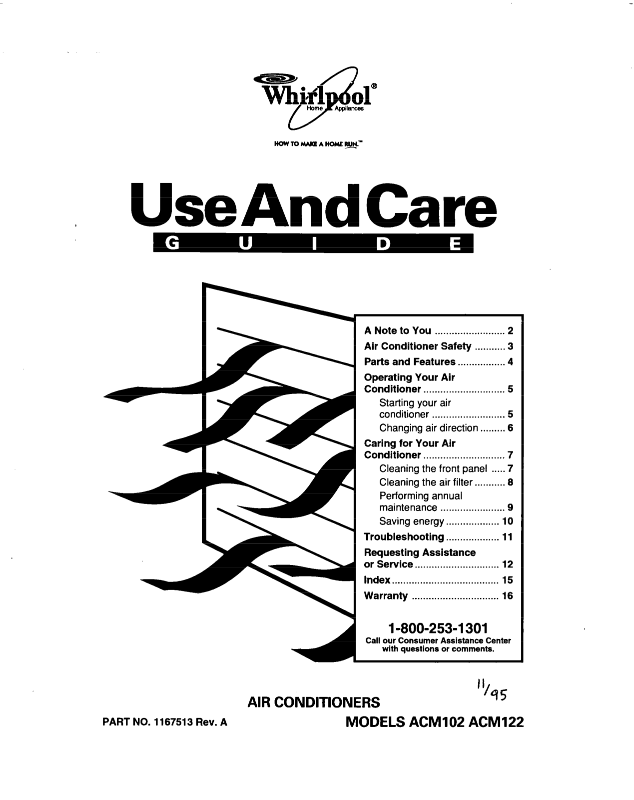Whirlpool ACM102, ACM122 User Manual - ManualMachine.com
