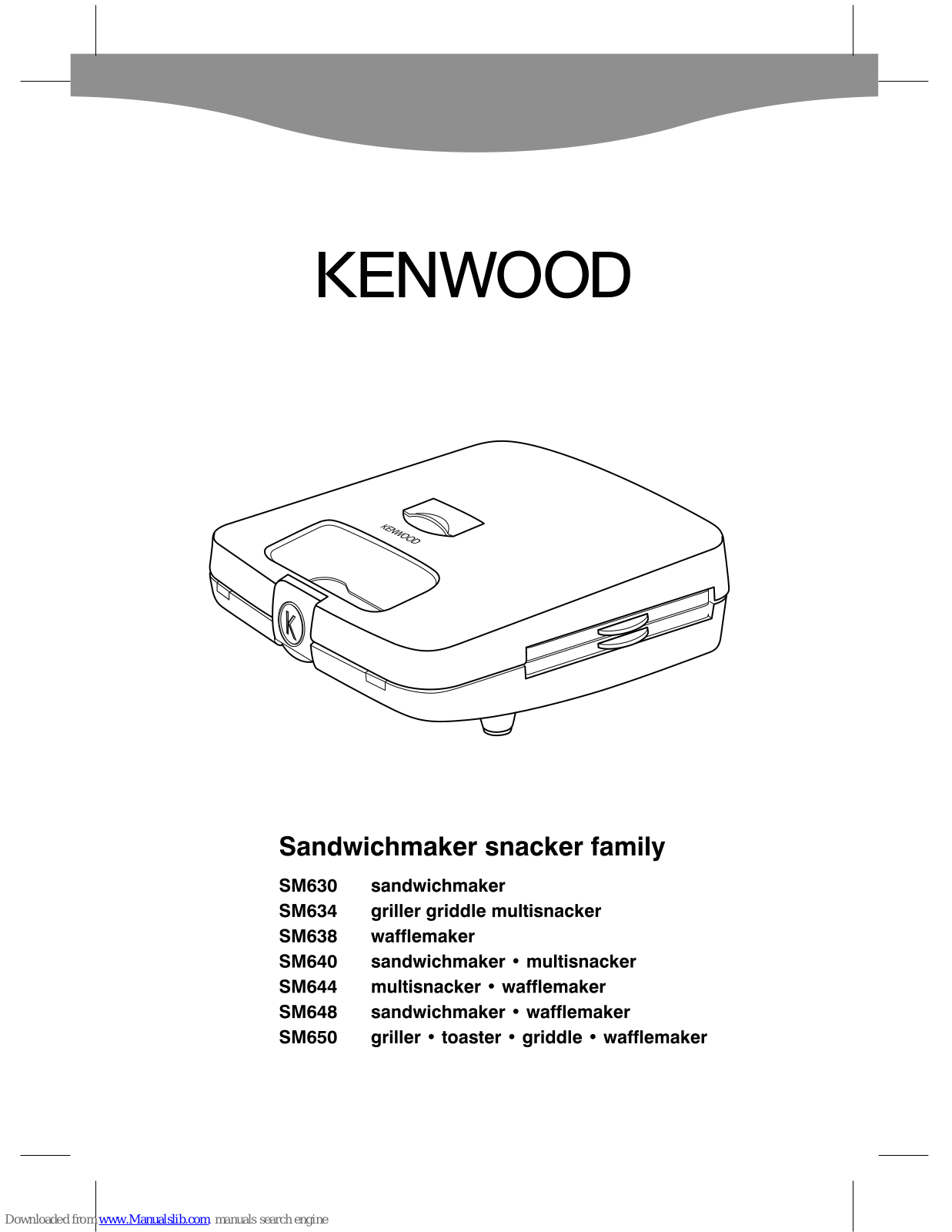 Kenwood SM630, SM634, SM638, SM644, SM648 Quick Manual