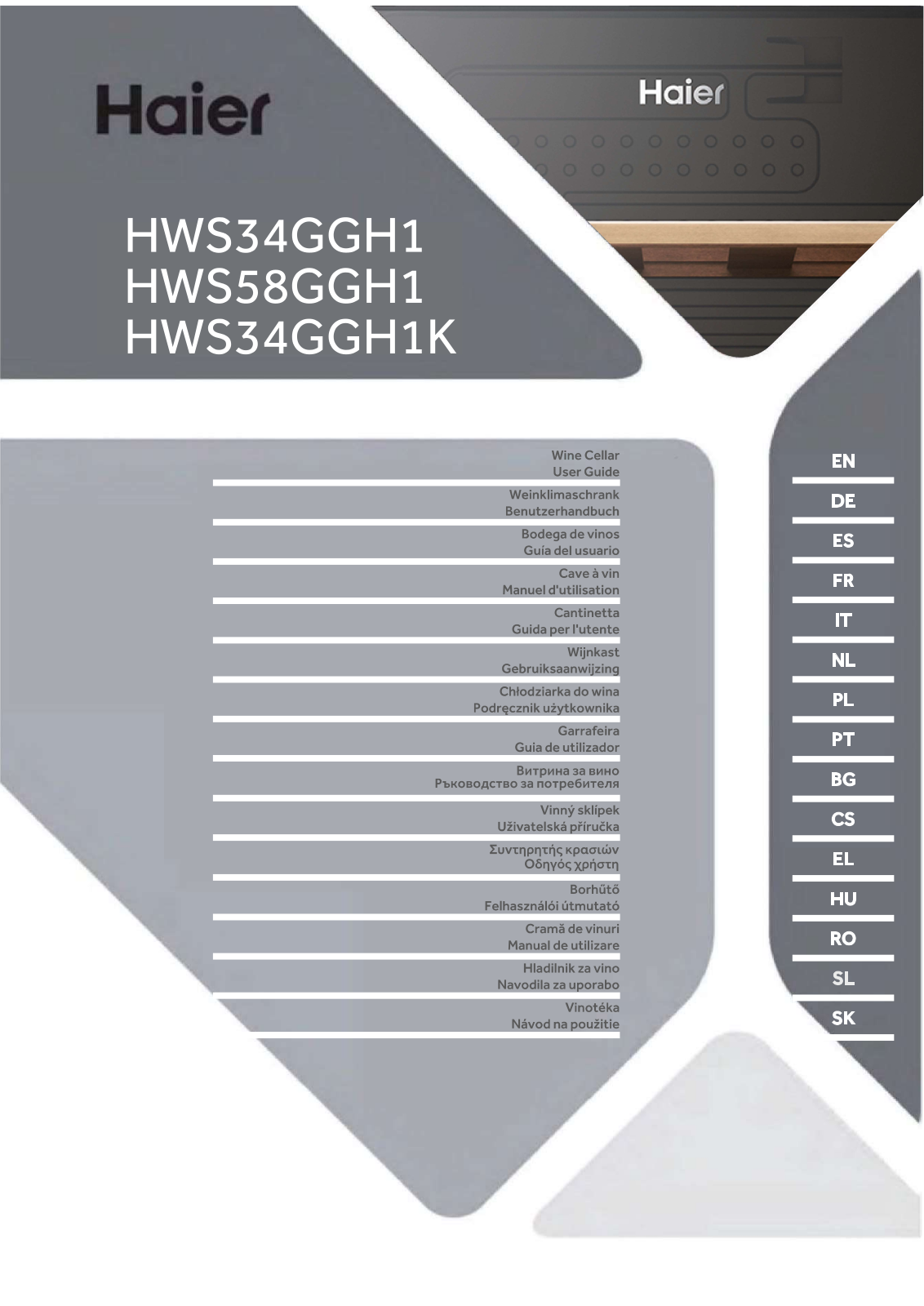 HAIER HWS34GGH1, HWS58GGH1, HWS34GGH1K User guide - ManualMachine.com