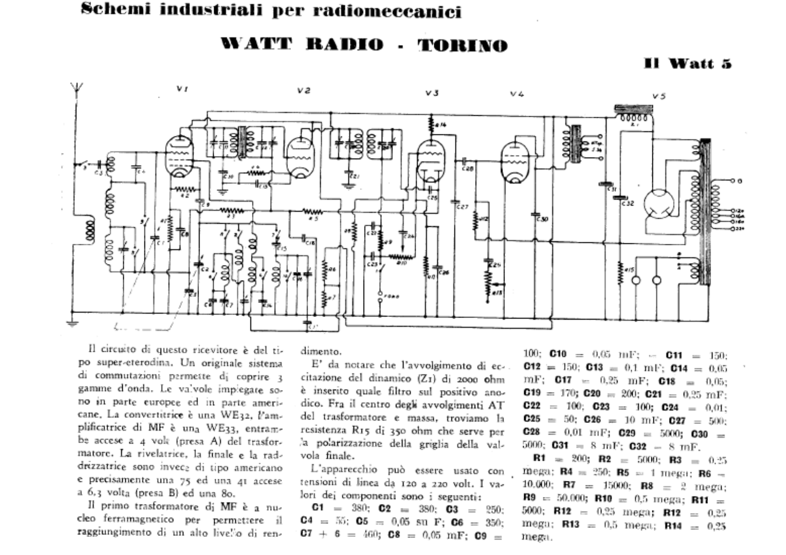 Watt Radio watt 5 schematic