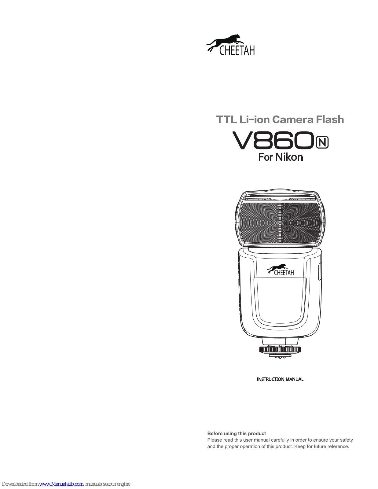 Cheetah V860 Instruction Manual