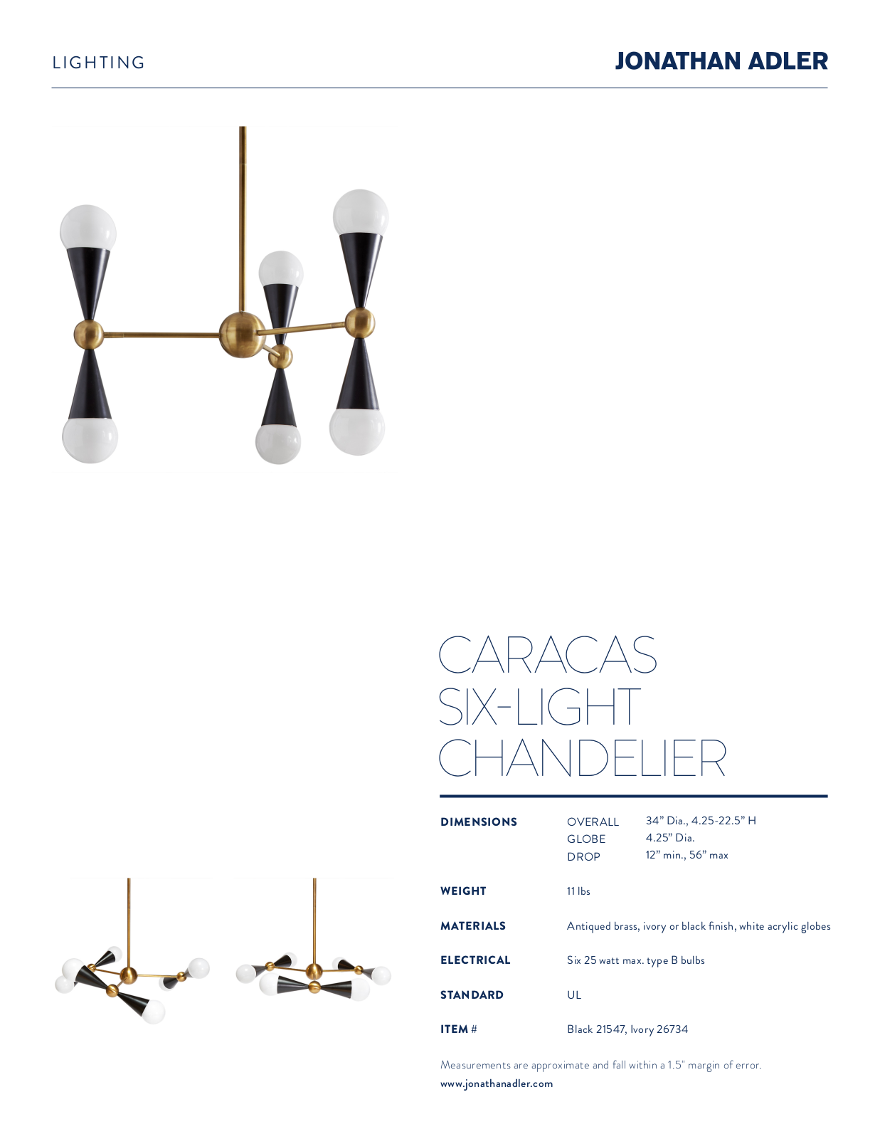 Jonathan Adler XJA2408 Specifications - ManualMachine.com