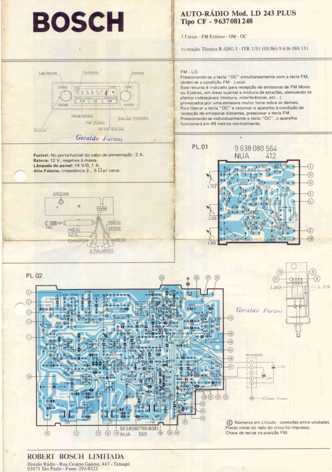 Bosch LD 243 Plus Schematic