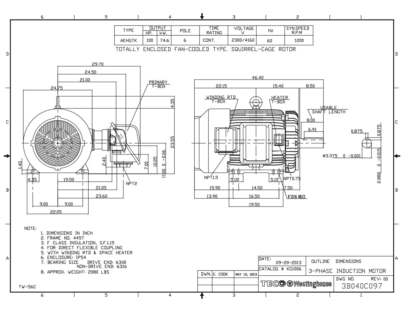 Teco KG1006 Reference Drawing