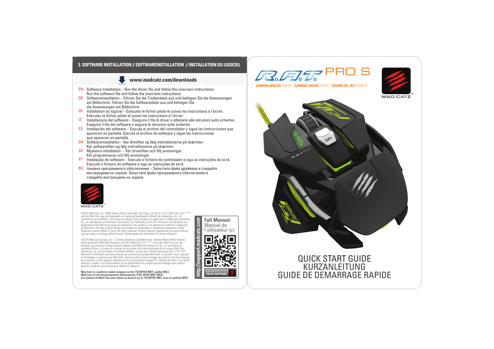 Mad Catz R.A.T. PRO S User Manual