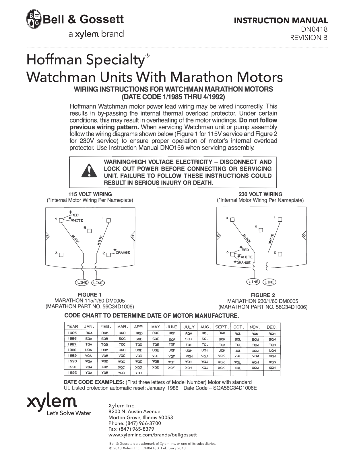 Bell & Gossett DN0418B User Manual